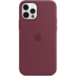 Чохол Silicone Case з MagSafe для Apple iPhone 12/12 Pro (Plum) ААА