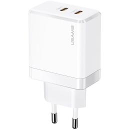 Мережевий зарядний пристрій Usams T54 GaN 40W 3A White (CC172TC02)