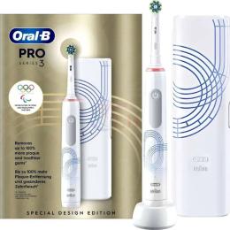 Електрична зубна щітка Oral-B D505 Pro 3 3500 Cross Action White Olympic Edition