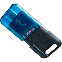 USB флеш-накопичувач Kingston DataTraveler 80 M 64GB USB-C 3.2 Gen 1 Blue/Black (DT80M/64GB)
