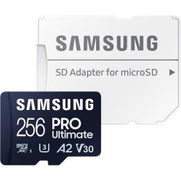 Карта пам'яті Samsung microSDXC PRO Ultimate 256GB Class 10 UHS-I U3 V30 A2 + SD Adapter (MB-MY256SA)