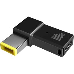 Переходник STLab USB-C Female to DC Male Jack Square Mouth для Lenovo 10x6mm PD 100W Black