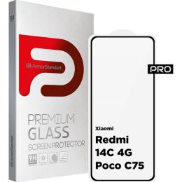 Захисне скло ArmorStandart Pro Full Glass для Redmi 14C 4G/ Redmi A4/ Poco C75 Black (ARM79332)