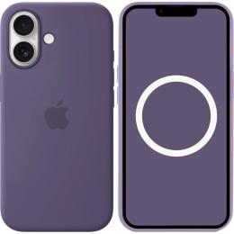 Чохол Silicone Case with Button, Animation & MagSafe для Apple iPhone 17 Purple Fog AAA