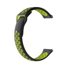 Універсальний ремінець для Amazfit Bip 20мм Black-Green (AMZBPSILNIKE-BSA)