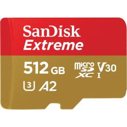 Карта пам'яті SanDisk microSDXC Extreme 512GB UHS-I U3 V30 A2 (SDSQXAV-512G-GN6MN)