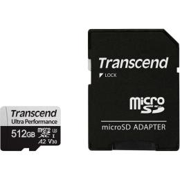 Карта памяти Transcend microSDXC 340S 512GB UHS-I U3 V30 A2 + adapter SD (TS512GUSD340S)