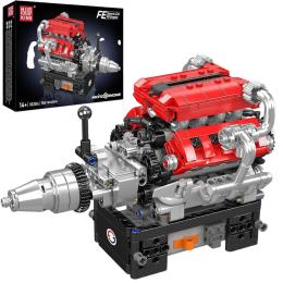 Конструктор Mould King Mking Двигатель и коробка передач FE V8 (10204)