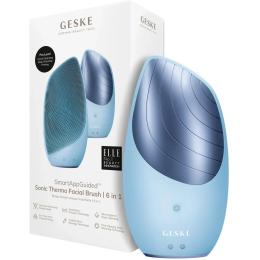 Термощетка для лица GESKE Sonic Thermo Facial Brush 6в1 Aquamarine (HB0083)