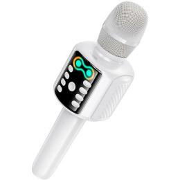 Микрофон с караоке Hoco L24 Shine White