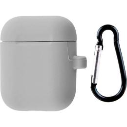 Чохол Silicone Case + Carabine для Apple AirPods Gray