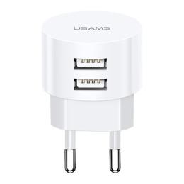Мережевий зарядний пристрій Usams T20 2USB 2.1A  (White)