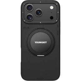 Чехол YoungKit Leather Case with Magnetic Ring для iPhone 17 Pro Max + Magnetic Stand 360° Black