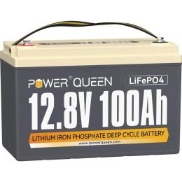 Аккумулятор Power Queen LiFePO4 12V (12.8V/100Ah/1280Wh) (P12V100-BASIC-4-A100)