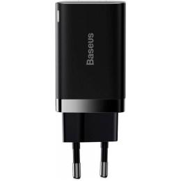 Мережевий зарядний пристрій Baseus Super Si Pro 30W USB-C + USB-A Black (CCSUPP-E01)