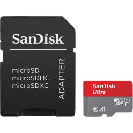 Карта памятиSanDisk microSDXC Ultra 128 GB UHS-I A1 V10 + SD Adapter (SDSQUAB-128G-GN6MA)