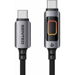 Кабель Senteo SM-07 Led Indicator USB-C to USB-C 100W 1.2m Black