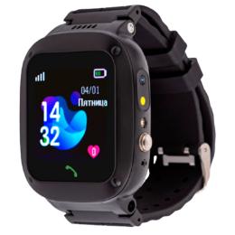 Дитячий смарт-годинник AmiGo GO004 Splashproof Camera+LED (Black)