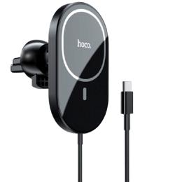 Автотримач із бездротовою зарядкою Hoco CA90 Car Wireless Charger (Black)