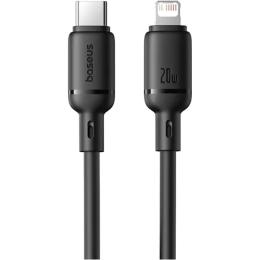 Кабель Baseus Silky Series USB-C to Lightning 20W 2m Black (P10377700113-01)
