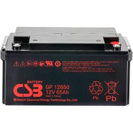 Акумулятор CSB AGM 12V (12V/65Ah/780Wh) (GP12650)