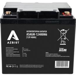 Акумулятор Azbist AGM 12V (12.8V/40Ah/480Wh) (ASAGM-12400M6)