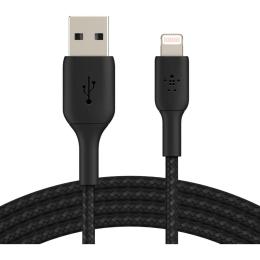 Кабель Belkin Boost Up Charge Braided USB-A to Lightning 1m Black (CAA002BT1MBK)