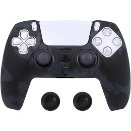 Чохол на геймпад Silicone Case для Sony DualSense Black Camouflage