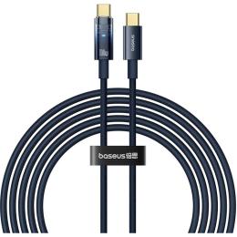 Кабель Baseus Explorer with Auto Shutdown USB-C to USB-C 100w 2m Deepsea Blue (P10319704321-01)