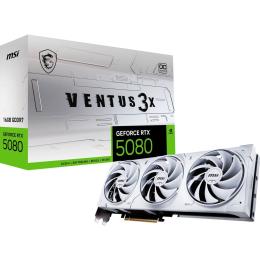 Видеокарта MSI GeForce RTX 5080 16GB VENTUS 3X OC White (G5080-16V3CW) UA