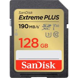 Карта памяти SanDisk Extreme Plus SDXC 128GB UHS-I U3 V30 Class 10 (SDSDXWA-128G-GNCIN)