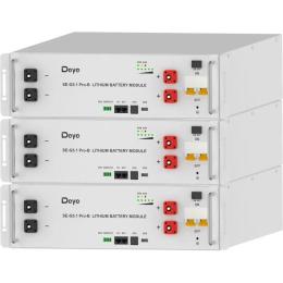 Комплект аккумуляторов Deye LiFePO4 48V (51.2V/100Ah/5120Wh) 3шт (SE-G5.1Pro-B)