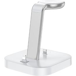 Бездротовий зарядний пристрій Hoco Graceful Magsafe 3in1 Wireless Fast Charger 15W CW43 White
