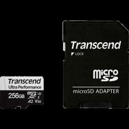 Карта пам'яті Transcend microSDXC 340S 256GB UHS-I U3 V30 A2 + adapter SD (TS256GUSD340S)
