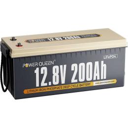 Аккумулятор Power Queen LiFePO4 12V (12.8V/200Ah/2560Wh) (P12V200-100-BASIC-8-A160)