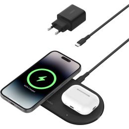 Беспроводное зарядное устройство Belkin 2in1 Boost Charge Pro 15W Black (WIZ021VFBK)