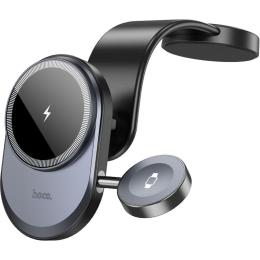 Автотримач із бездротовою зарядкою Hoco HW28 Excelso 2-in-1 Black/Gray (630566)