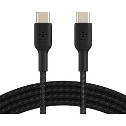 Кабель Belkin Boost Up Charge Braided USB-C to USB-C 1m Black (CAB004BT1MBK)