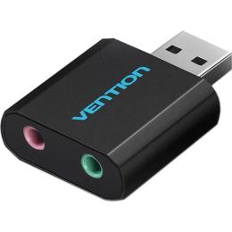 Звуковая карта Vention Audio USB 2х3,5mm jack Metal (VAB-S17-B)