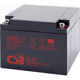 Акумулятор CSB AGM 12V (12V/26Ah/312Wh) (GPL12260)