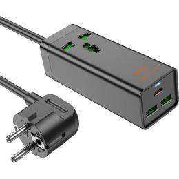 Мережевий фільтр Hoco AC9A Talent PD30W Black (601634)