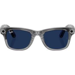 Смарт-очки Ray-Ban Meta Wayfarer Gen 2 Shiny Transparent Grey Frame / Clear to Sapphire Transitions Lenses (RW4012 6840MF 50-22)