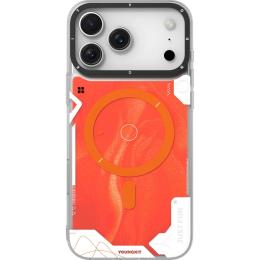Чехол YoungKit Cyberpunk Luminous Case with Magnetic Ring для Apple iPhone 17 Pro Max Lava Orange