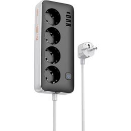 Мережевий фільтр Hoco AC21 Sunlight Black