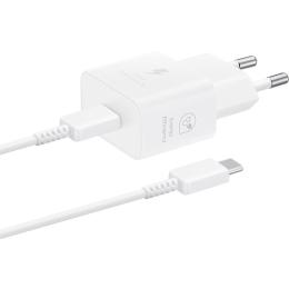 Мережевий зарядний пристрій Samsung 25W + Cable USB-С to USB-С White (EP-T2510XWEGEU)