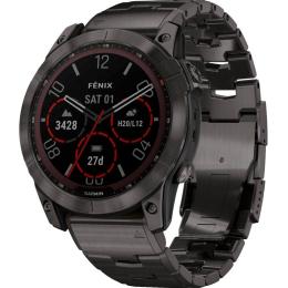 Смарт-годинник Garmin Fenix 7X Sapphire Solar Edition Carbon Grey DLC Titanium with Carbon Grey DLC Vented Titanium Band (010-02541-27)