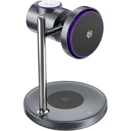 Беспроводное зарядное устройство WiWU Wi-W041 3in1 Space Station Magnetic (6977703659542)