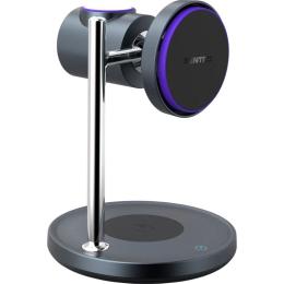 Беспроводное зарядное устройство Senteo D4 NAVI STAND 3in1 45W Wireless Charging Station with Active Cooling Black