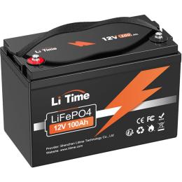 Аккумулятор Li Time LiFePO4 12V (12.8V/100Ah/1280Wh) (L12V100-BASIC-4-A100)
