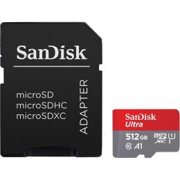 Карта памяти SanDisk microSDXC Ultra 512GB UHS-I U1 A1 + SD Adapter (SDSQUAC-512G-GN6MA)